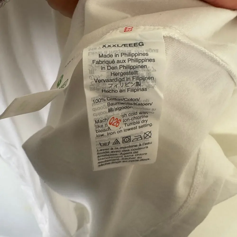 J.Crew Broken In Crew Neck T-Shirt Mens 3XL White Short Sleeve Cotton Pullover